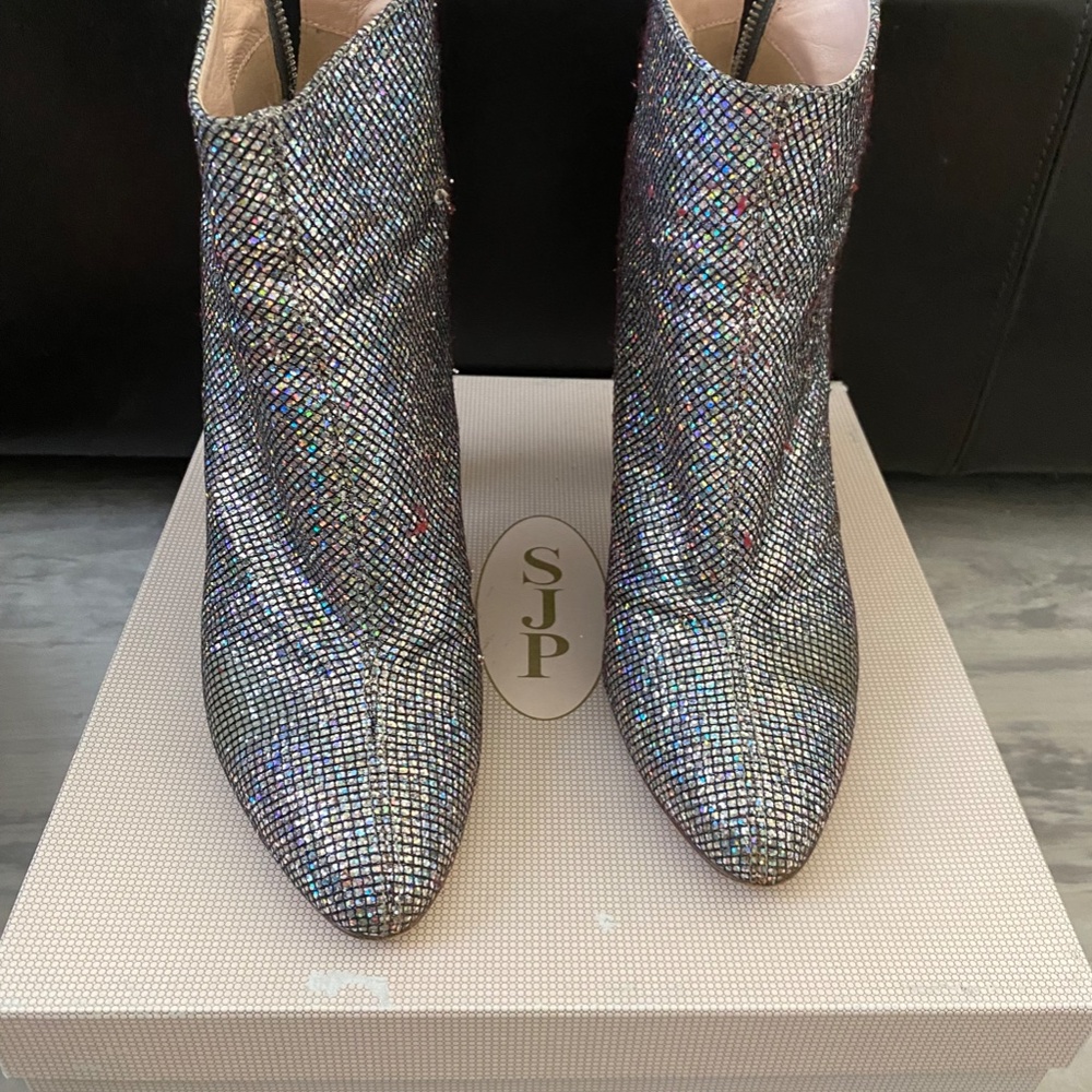 SJP Silver Boots